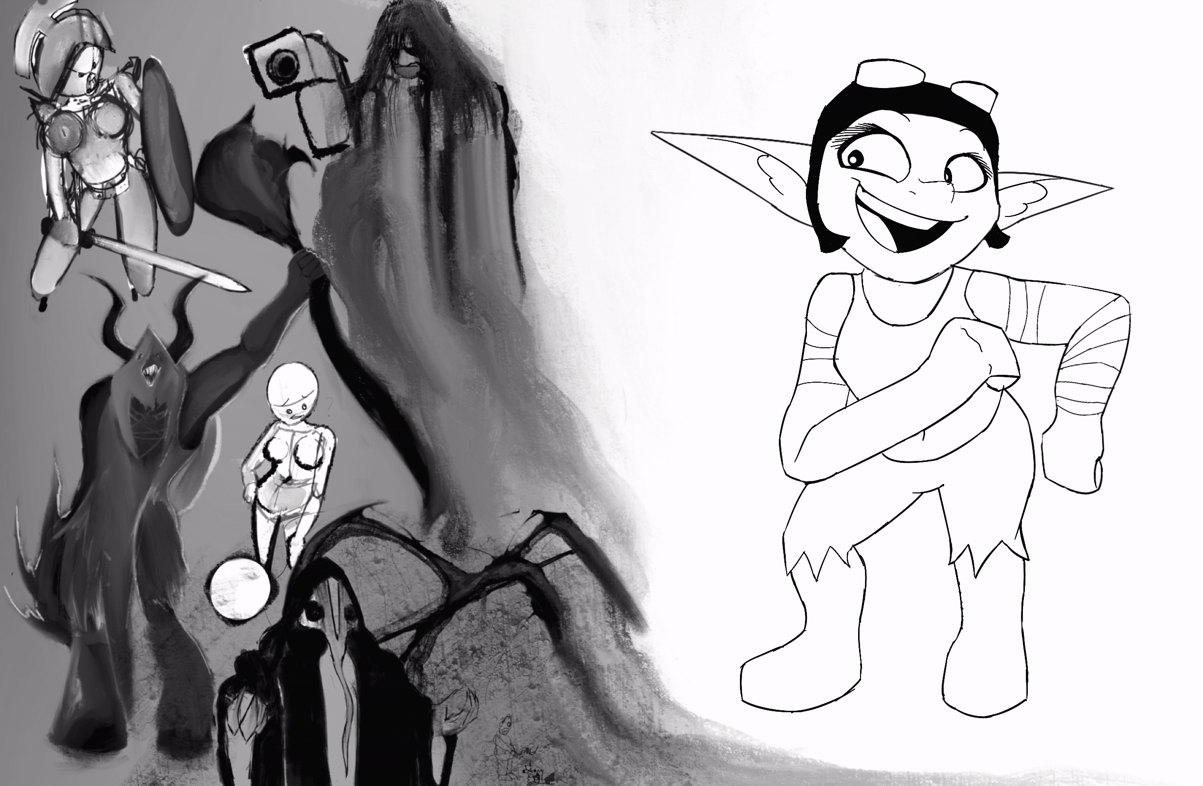 A very old gif of my first animation of Snot dancing, with some doodles. Done in Procreate, never again.