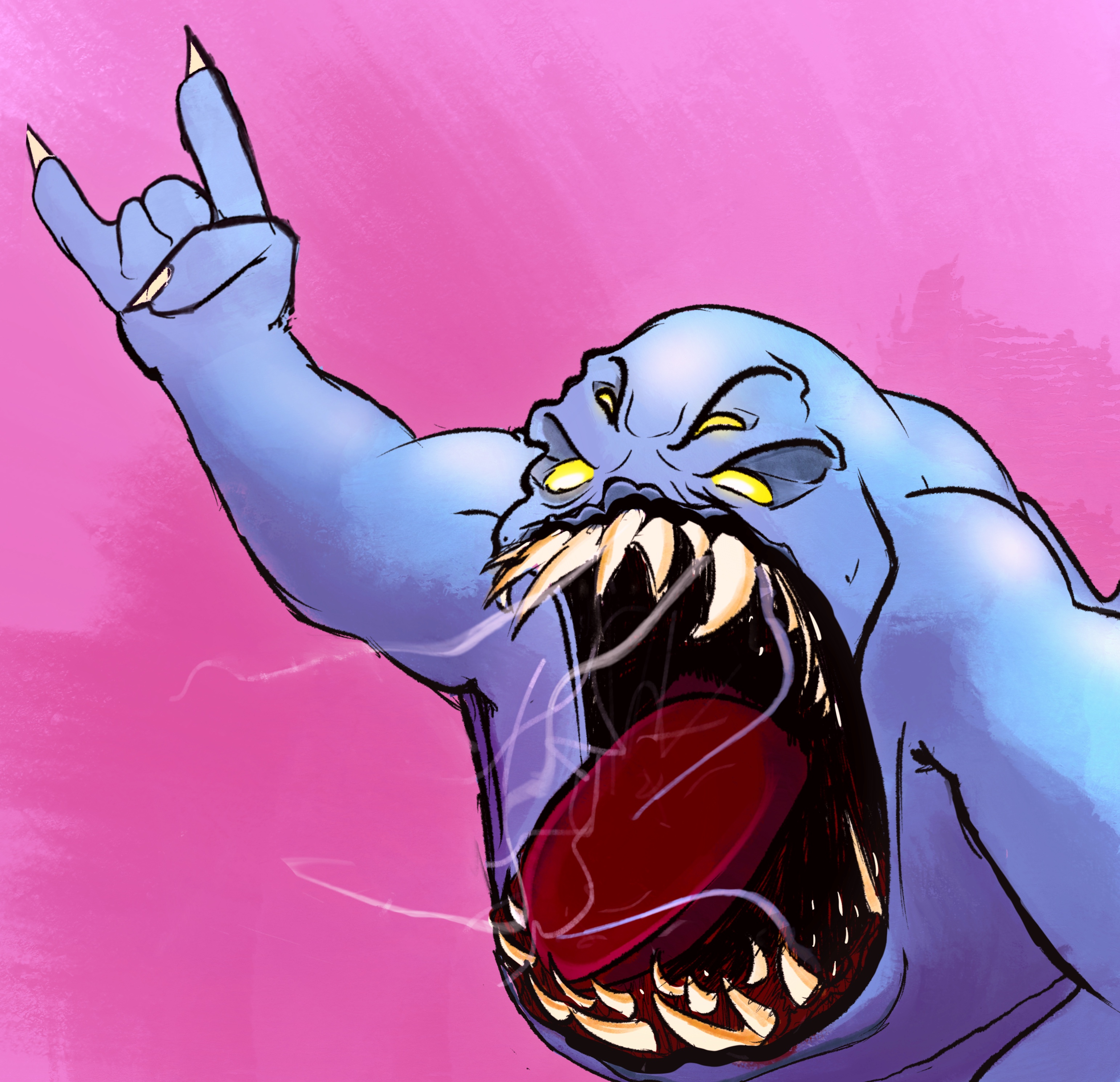 A Blue Horror of Tzeentch from Warhammer.