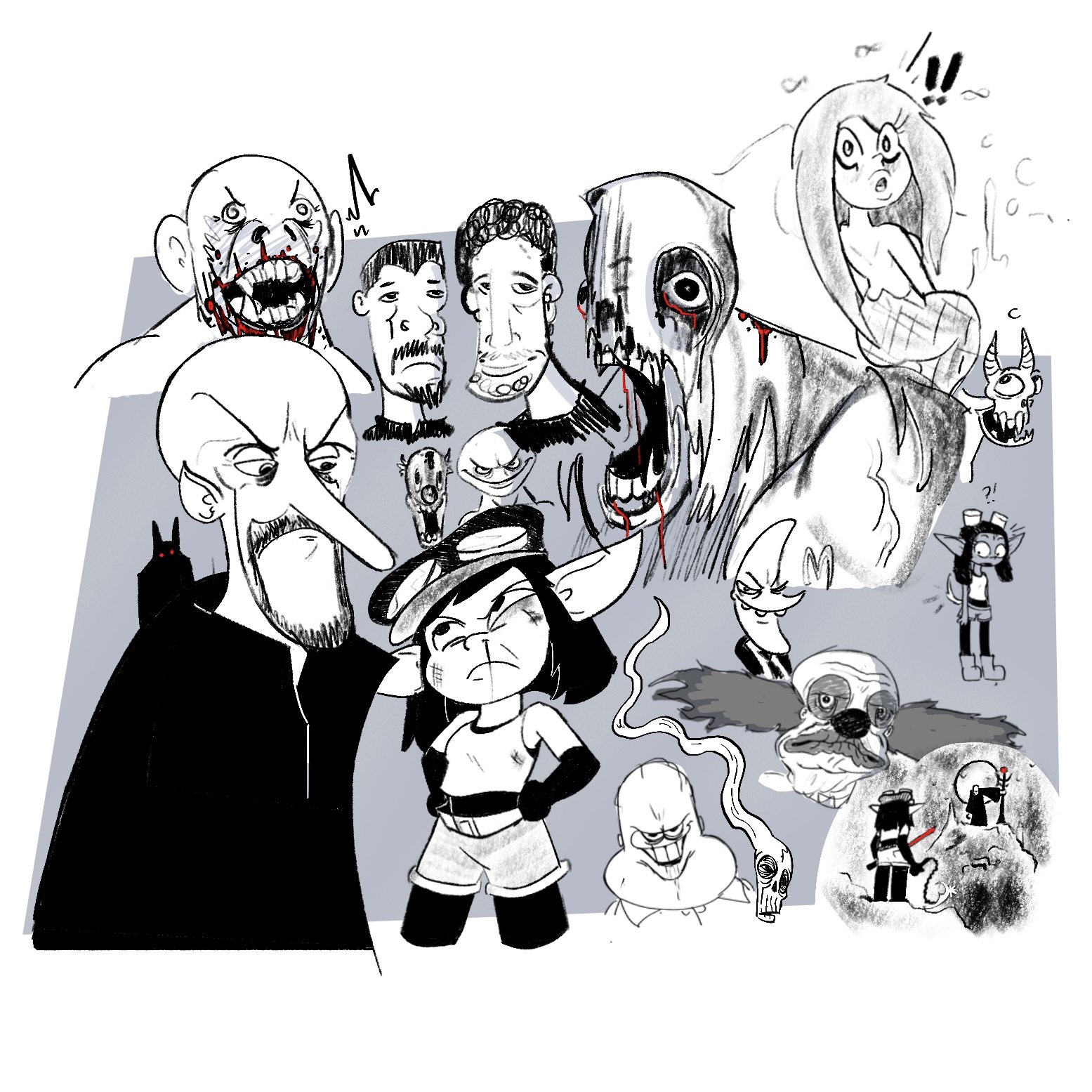 It's just a buncha doodles man. Snot's there at the bottom left. Not much to look at really.