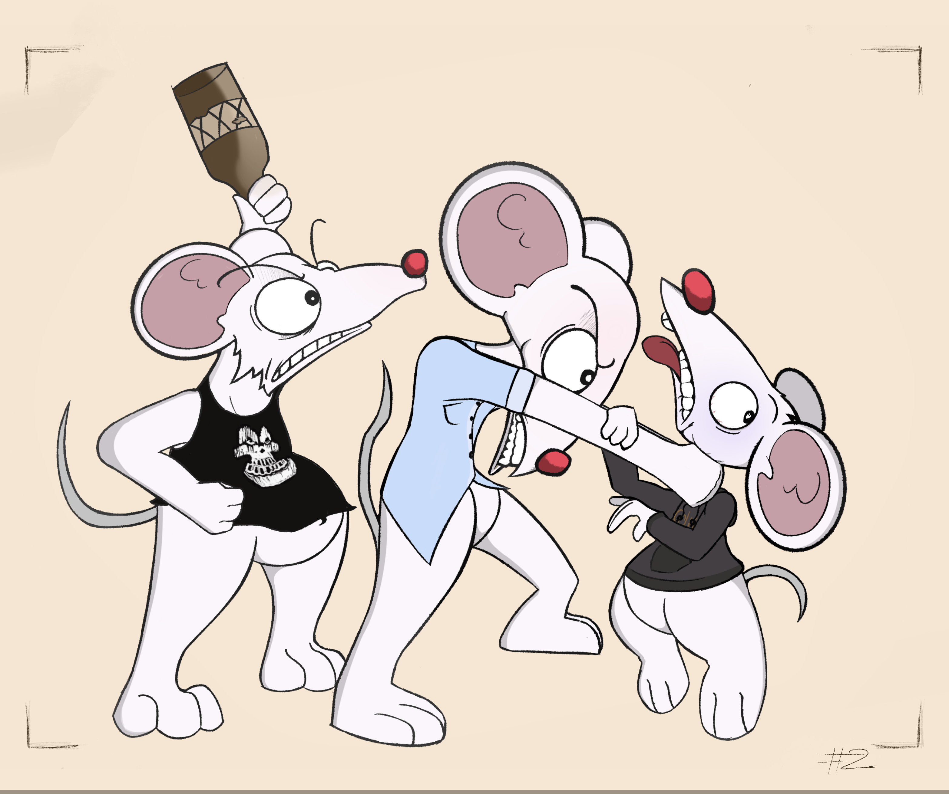 Old idea of a sketch comic about 3 english rats under a pub.