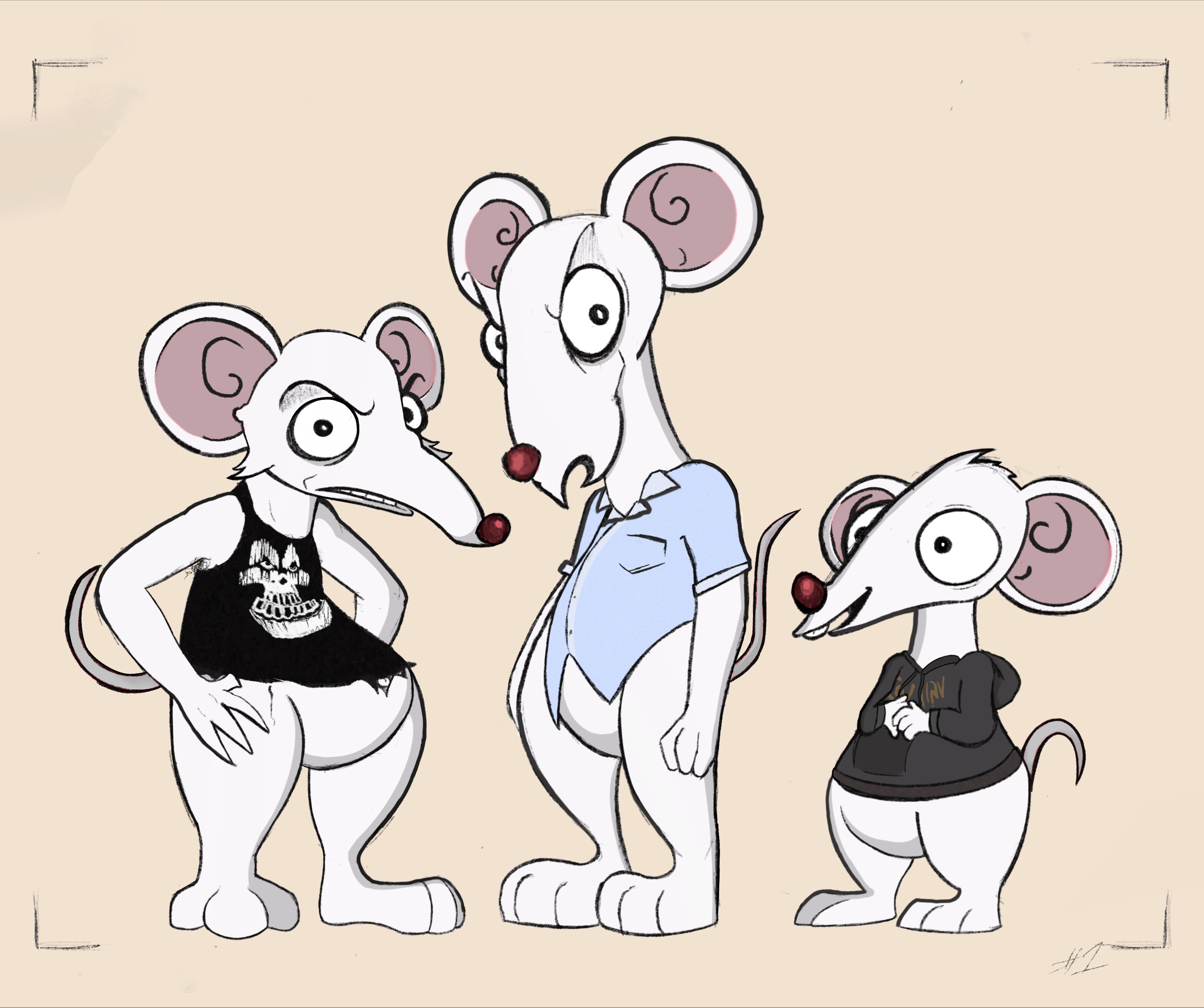 Old idea of a sketch comic about 3 english rats under a pub.